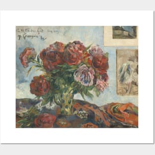 Still Life with Peonies by Paul Gauguin Posters and Art